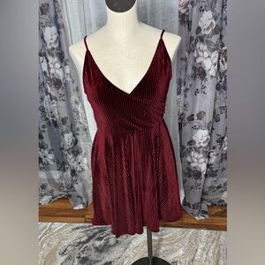 Forever 21 Burgundy Velvet Dress